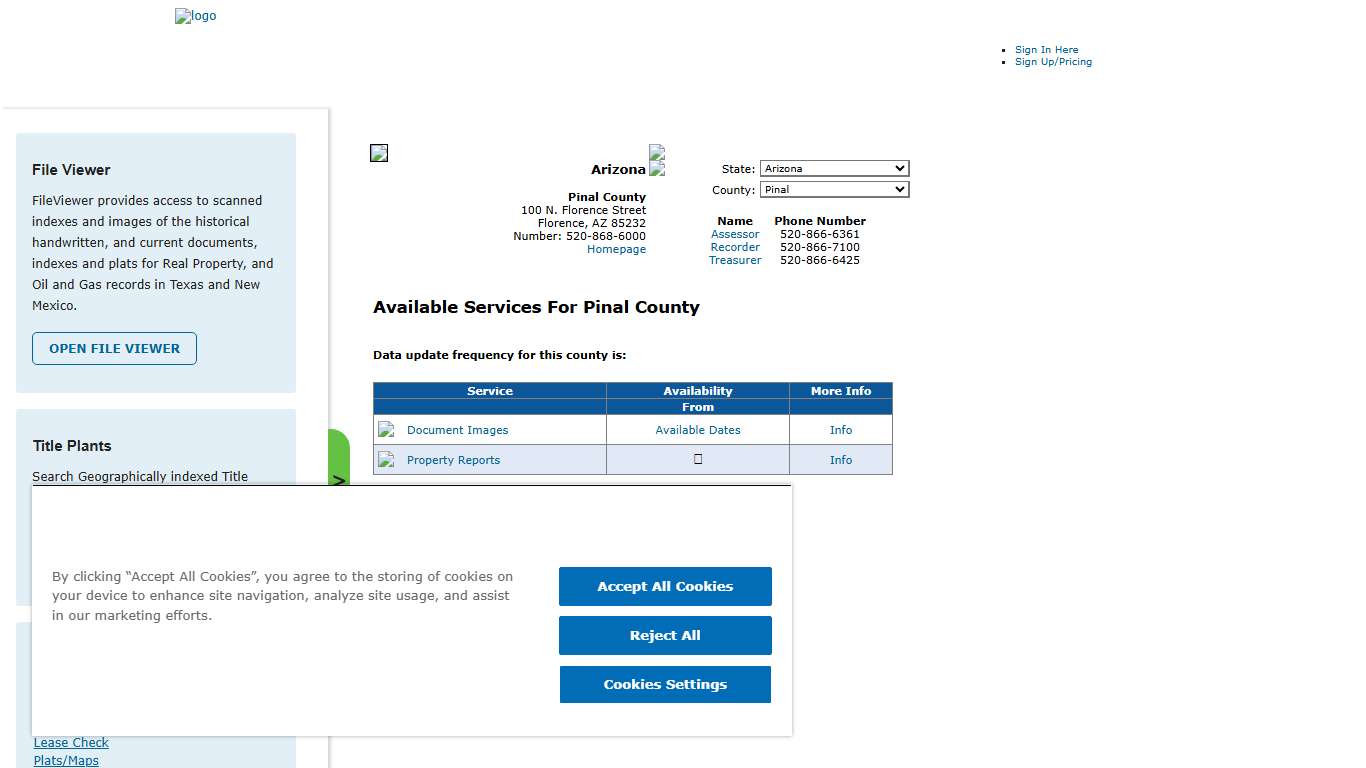 Search Pinal County Public Property Records Online CourthouseDirect.com