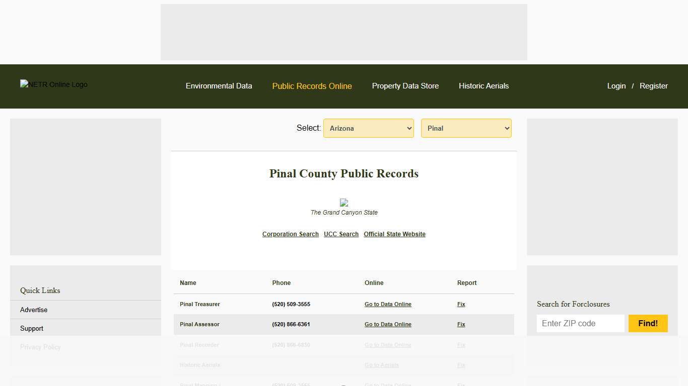 NETR Online • Pinal • Pinal Public Records, Search Pinal Records, Pinal Property Tax, Arizona Property Search, Arizona Assessor